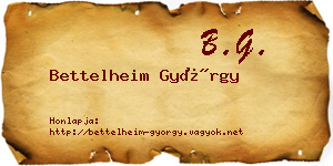 Bettelheim György névjegykártya